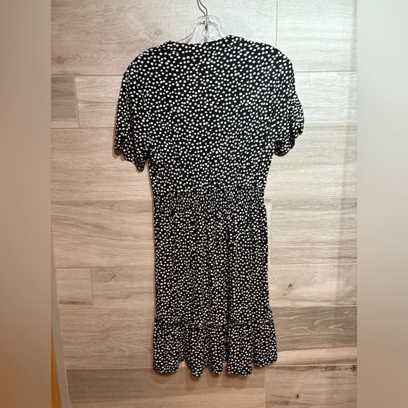Kate and Lily Black Polka Dot Knee Length Summer Ruffle Dress sz 8 (L) - Picture 5 of 5